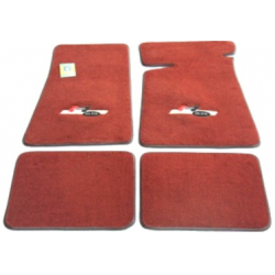 83-84 Hurst Olds Logo 316 Floor Mats Maple Red